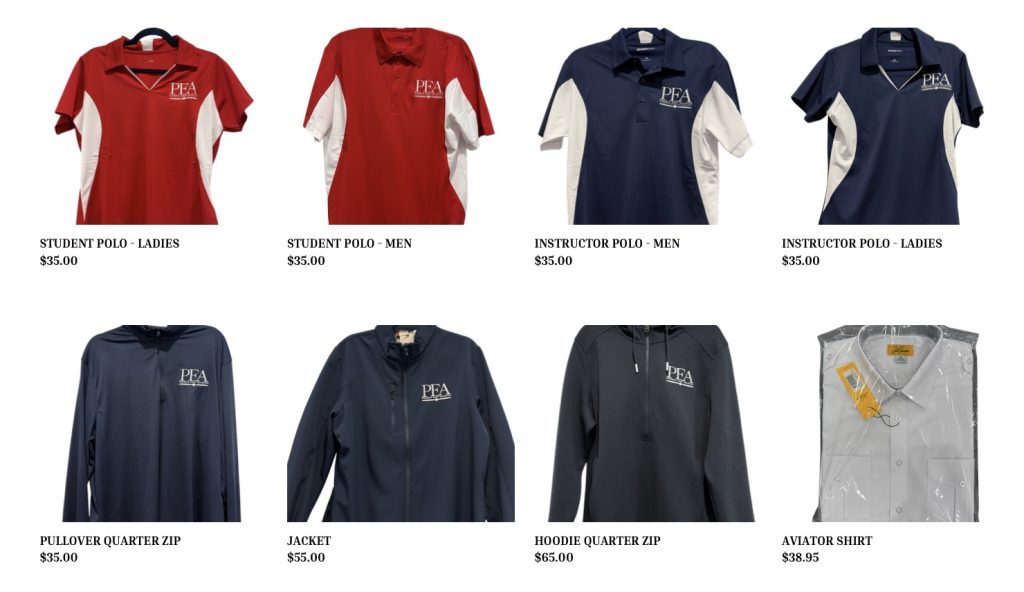 PEA catalog screenshot